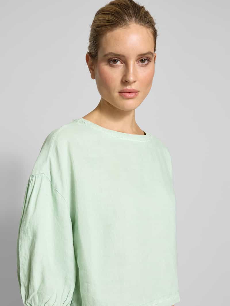 Christian Berg Woman Relaxed fit linnen blouse met 3 4-mouwen