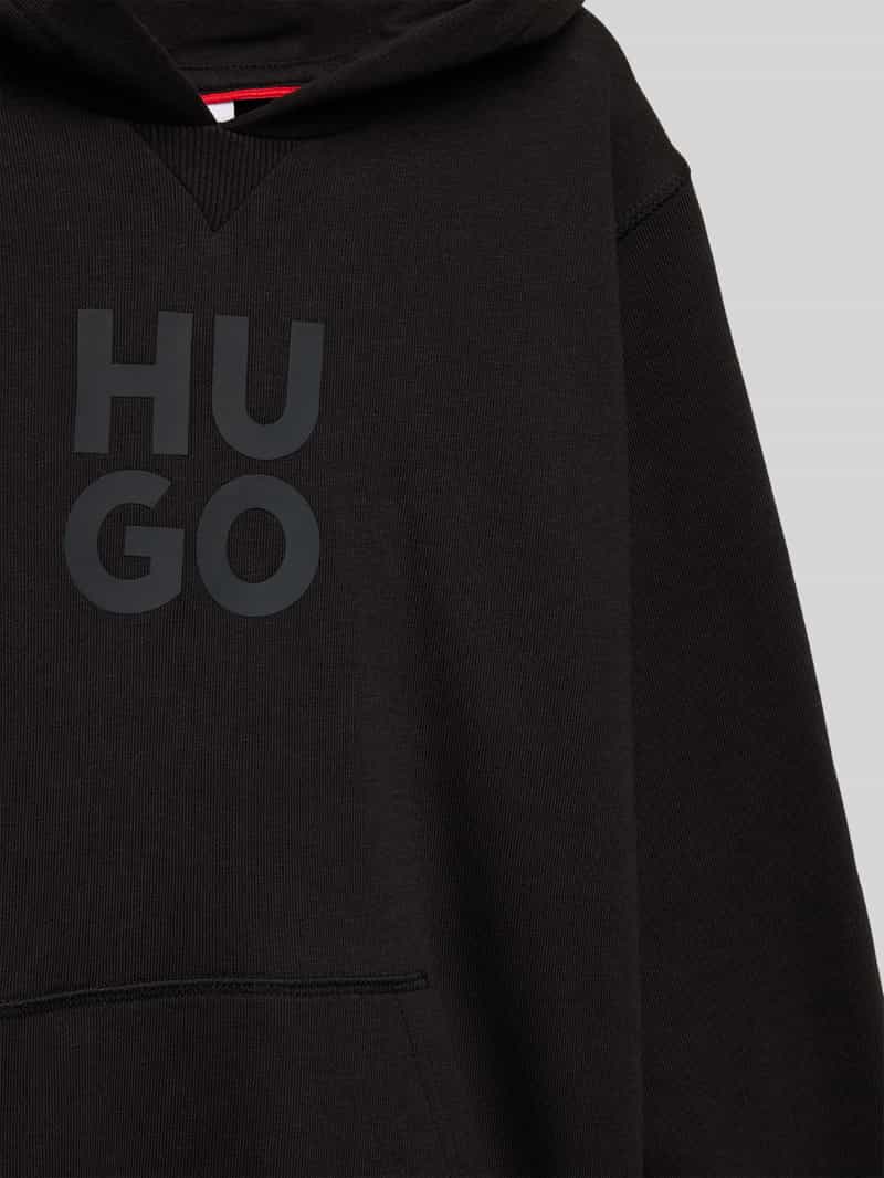 HUGO Hoodie met labelprint