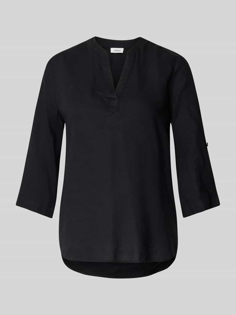 s.Oliver RED LABEL Regular fit blousetop van mix van linnen en viscose