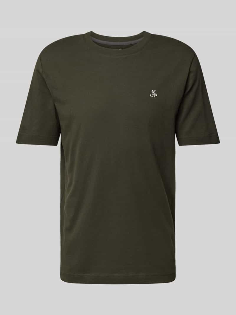 Marc O'Polo Regular fit T-shirt van puur katoen met logoprint