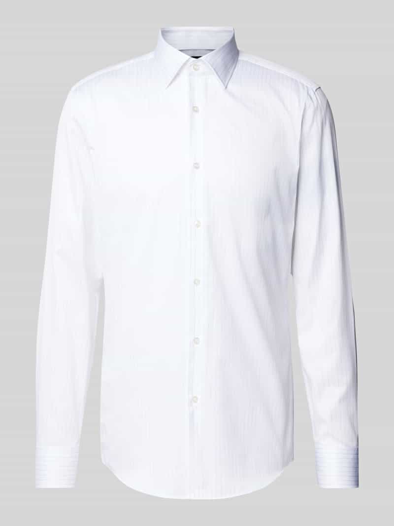 Boss Slim fit zakelijk overhemd met kentkraag model 'Hank'