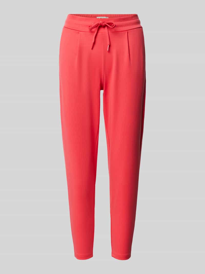 Ichi Slim fit bandplooibroek met verkort model 'KATE'