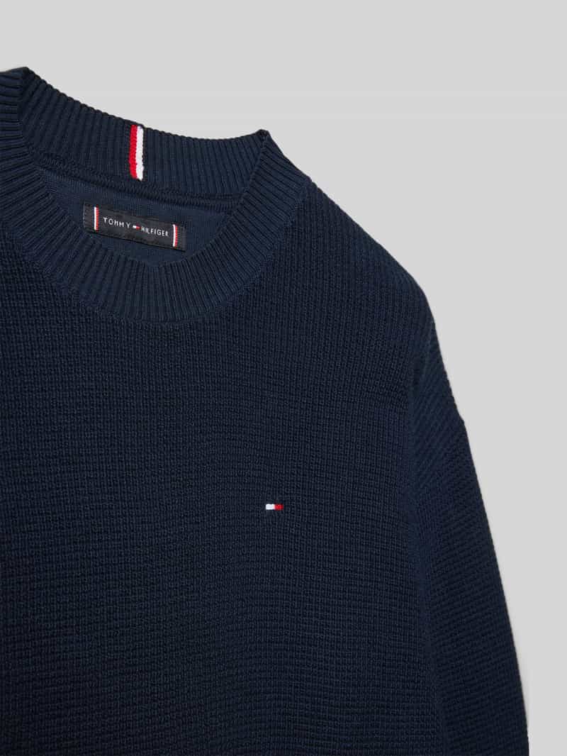 Tommy Hilfiger Teens Regular fit gebreide pullover van zuiver katoen