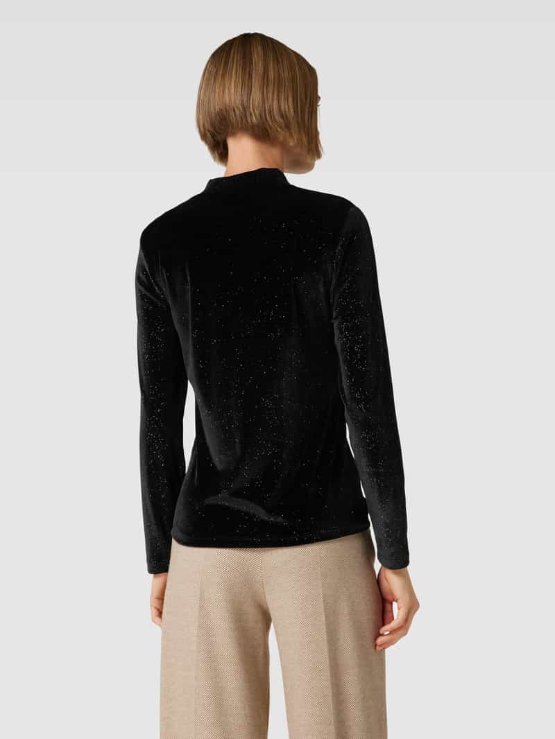 Shirt met lange mouwen in fluweellook met effectgaren Christian Berg Woman