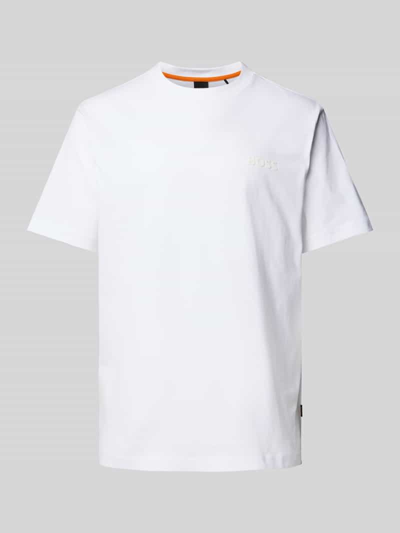 Boss Orange T-shirt met labelprint, model 'Telogoboss'
