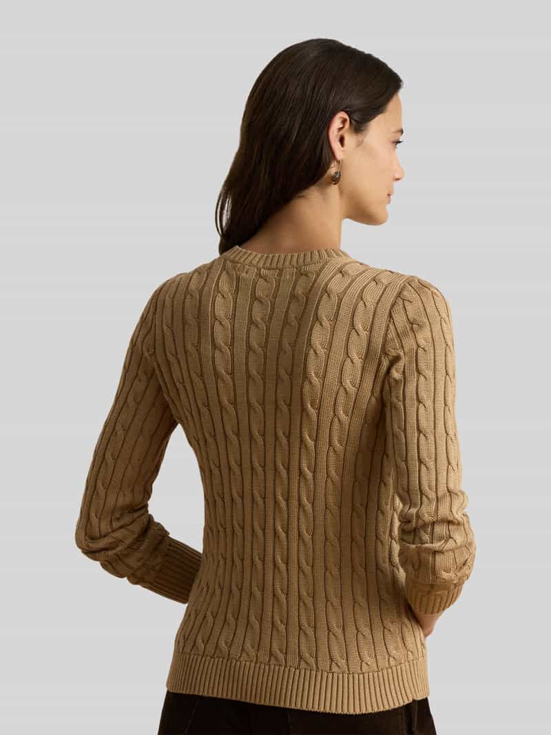 Lauren Ralph Lauren slim fit gebreid jack van mix van katoen en viscose