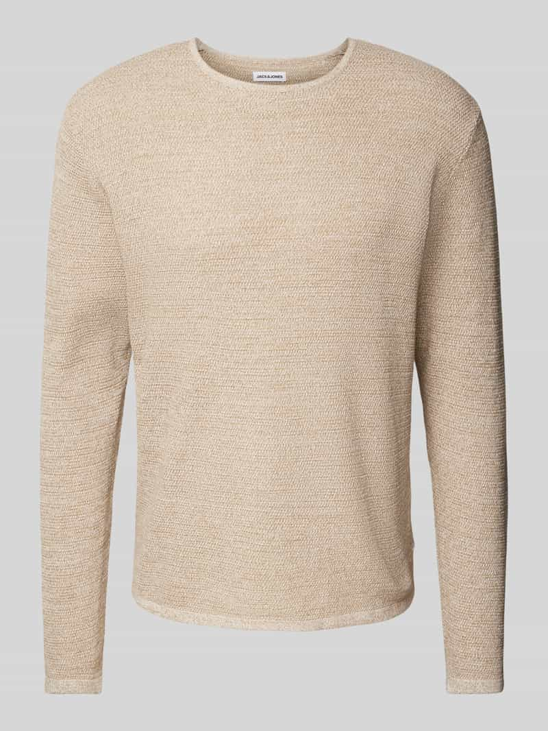 Jack & jones Gebreide pullover met ribboorden, model 'GEORGE'