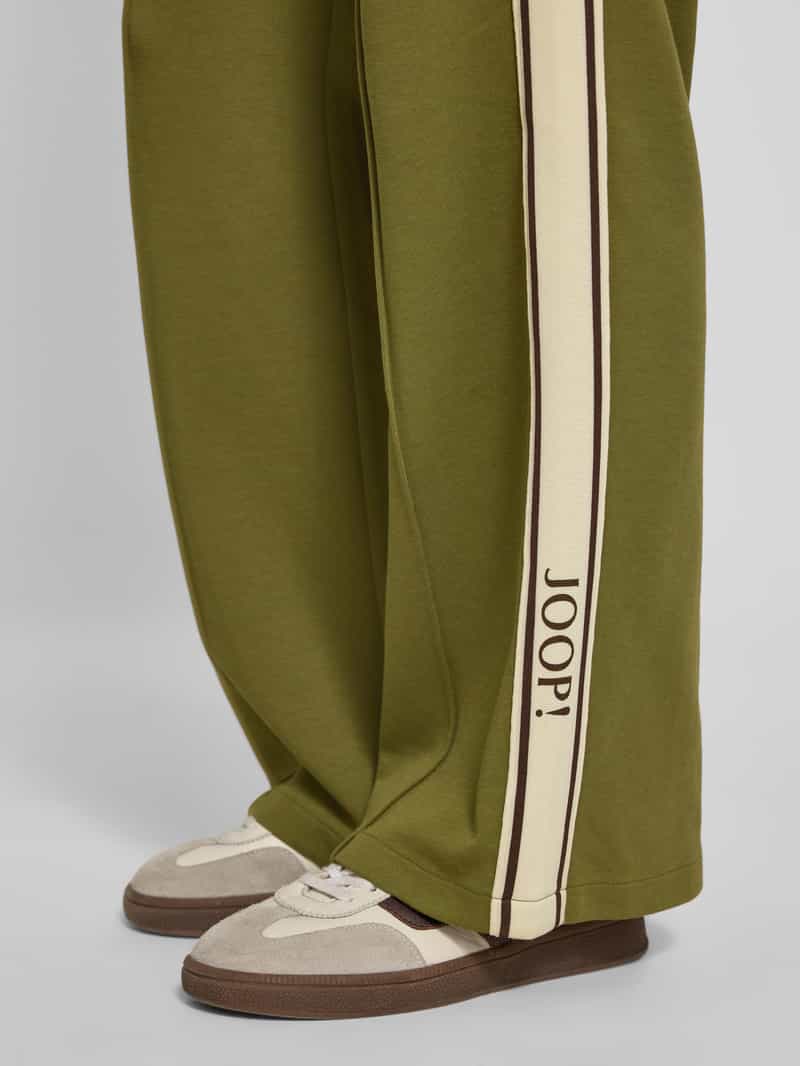 Joop! Flared fit sweatpants met galonstrepen model 'Talina'