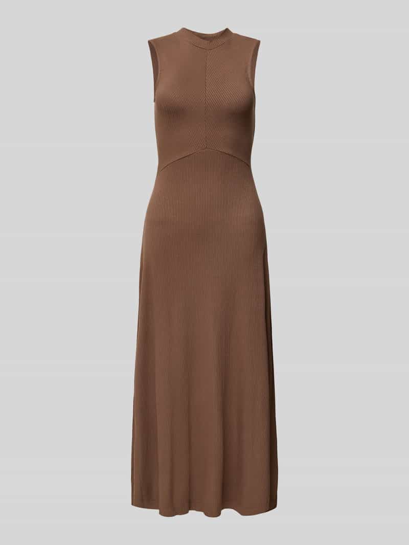EDITED Midi-jurk met opstaande kraag model 'Talia'