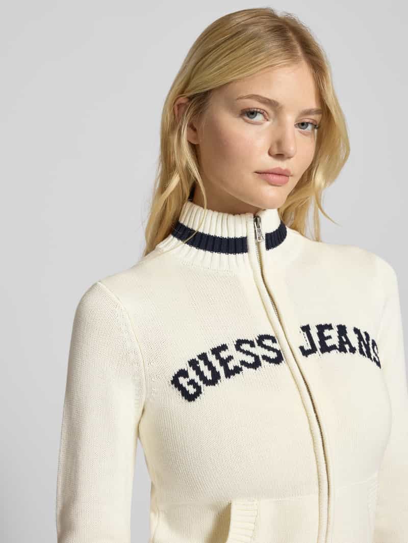 Guess Jeans Gebreid vest met opstaande kraag