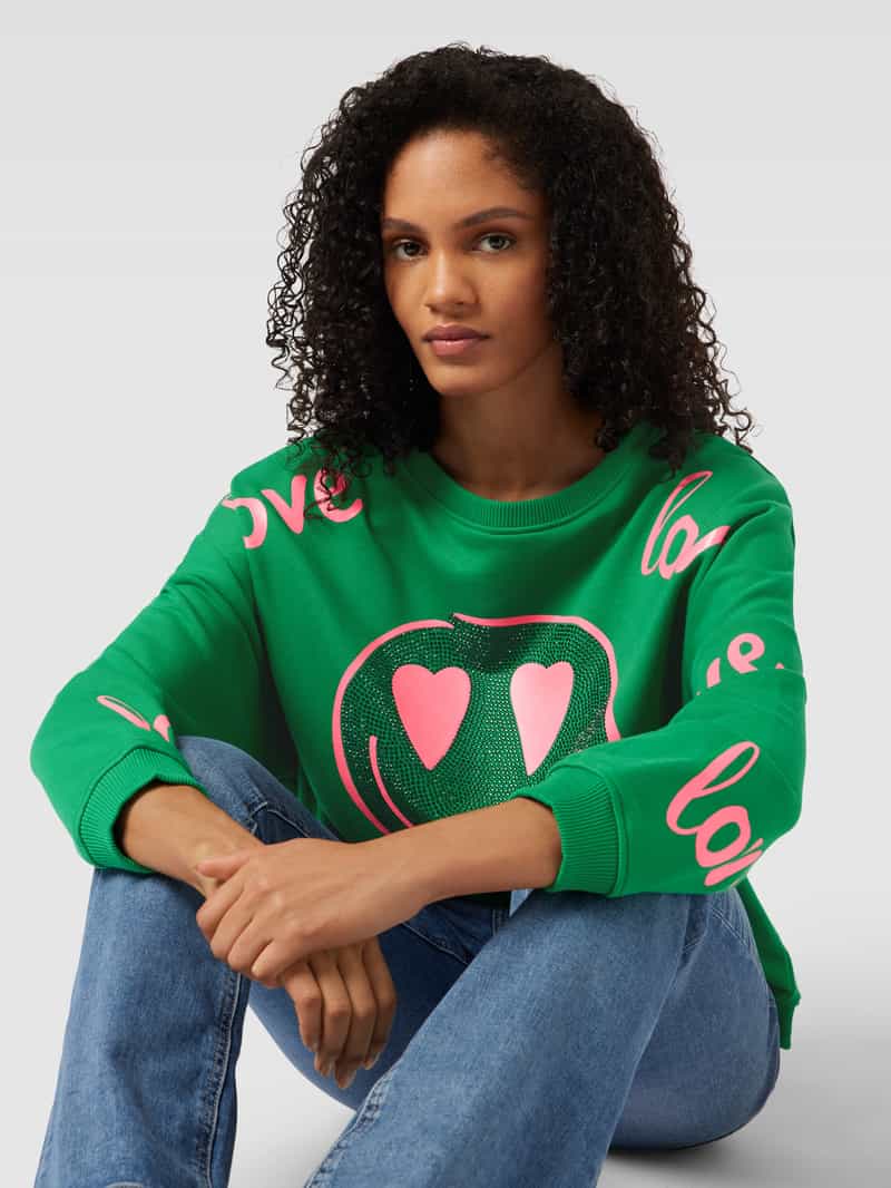 miss goodlife Sweatshirt met motiefprint model 'LOVE HARDFACE'