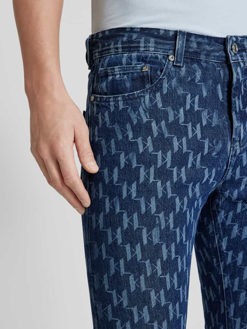 Karl Lagerfeld Regular fit jeans met all-over motief