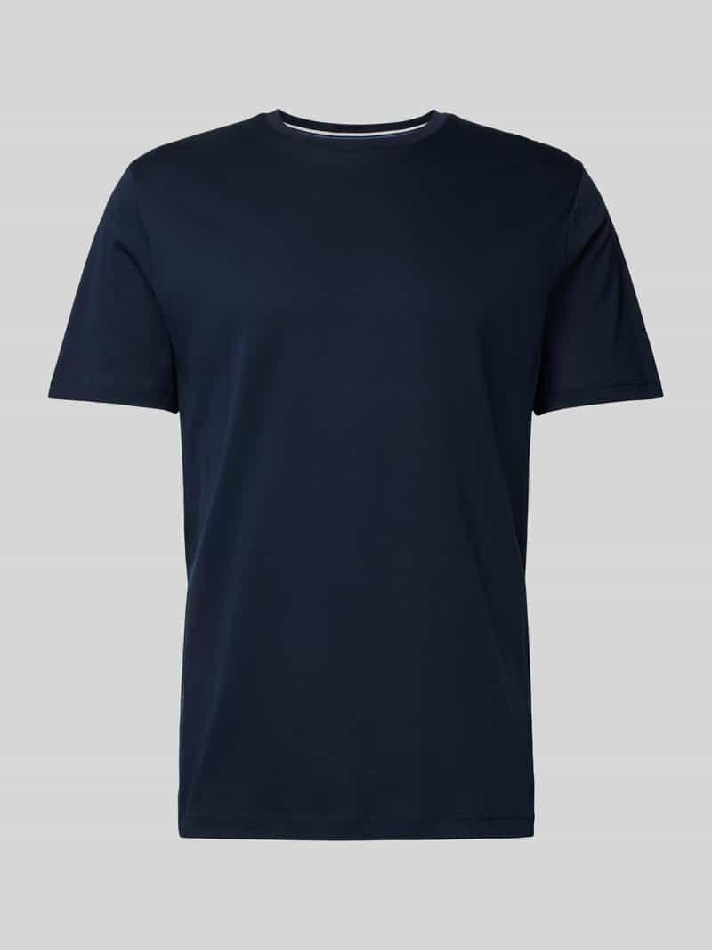 OLYMP Level Five T-shirt met geribde ronde hals