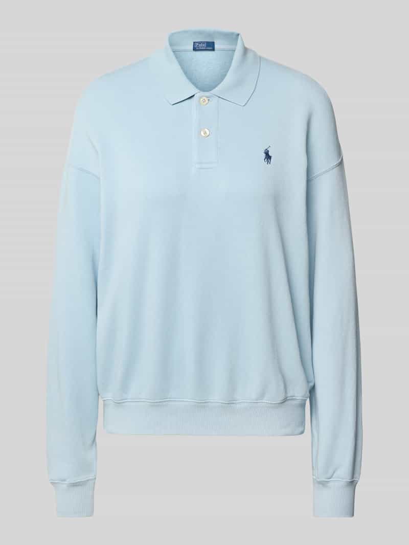 Polo Ralph Lauren Sweatshirt met polokraag en labelstitching