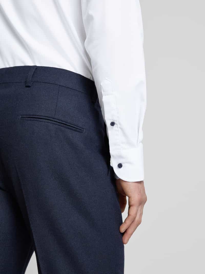 Eterna Slim fit zakelijk overhemd met kentkraag