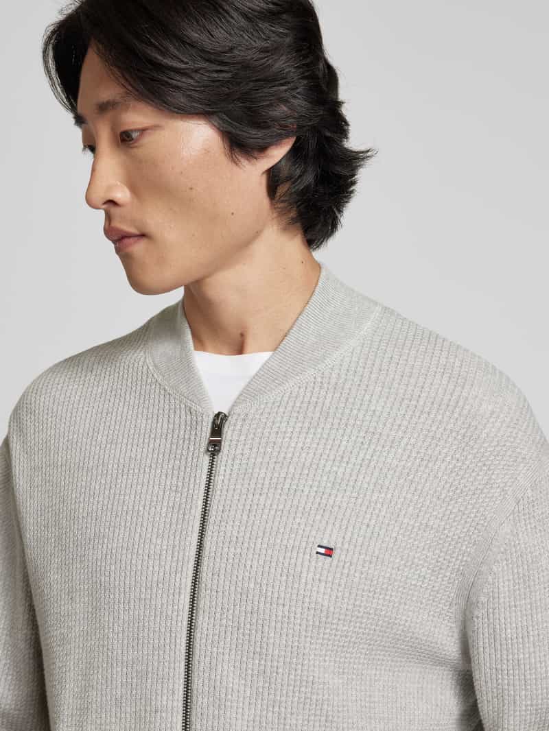 Tommy Hilfiger Regular fit gebreid jack met ritssluiting