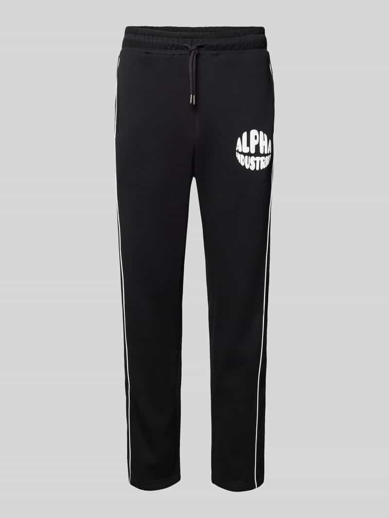 Alpha industries Regular fit sweatpants met labelprint