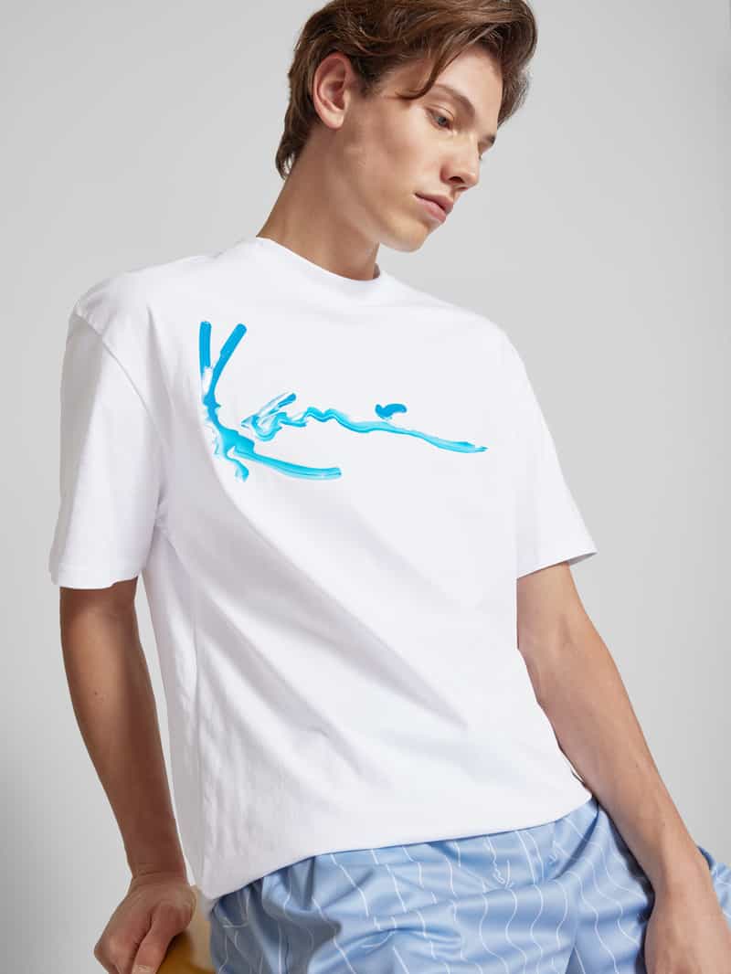Karl Kani T-shirt met labelprint model 'Water'