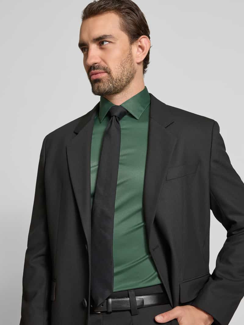 Jake*s Slim fit zakelijk overhemd met kentkraag