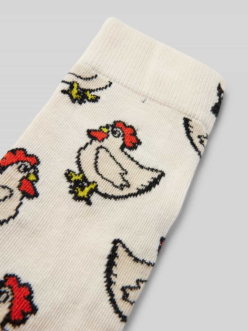 Happy Socks Sokken met stretch model 'Rooster'