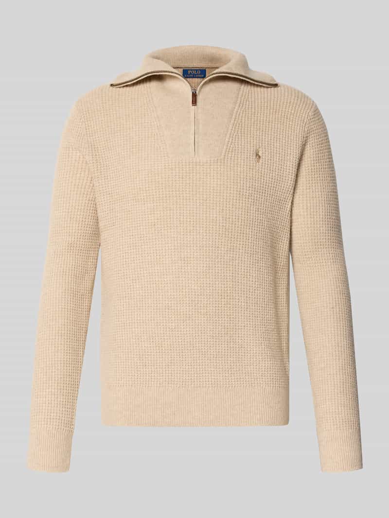 Polo Ralph Lauren Gebreide pullover met schipperskraag en labelstitching
