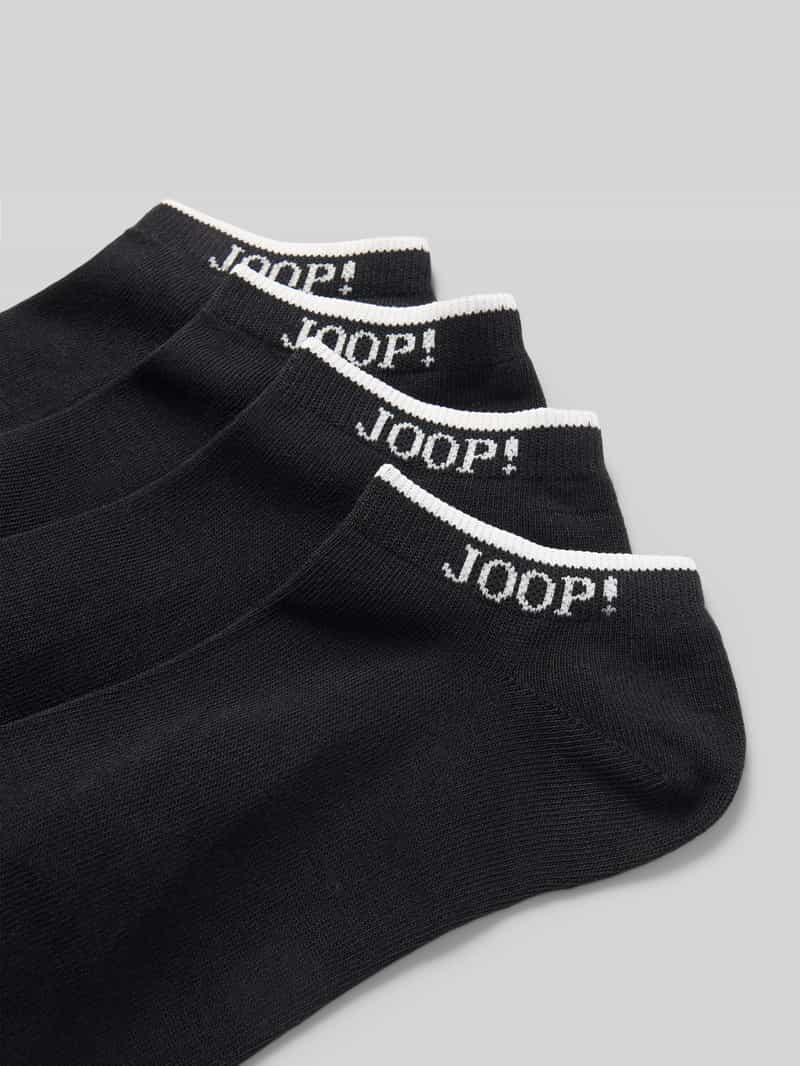 JOOP! Collection Sneakersokken met labeldetail in een set van 4 paar