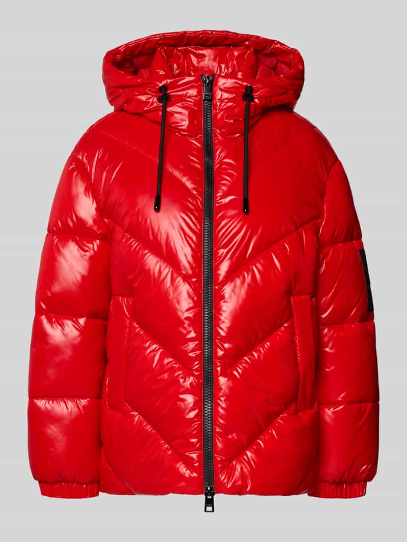 Marc Cain Regular fit gewatteerd jack met tweewegritssluiting