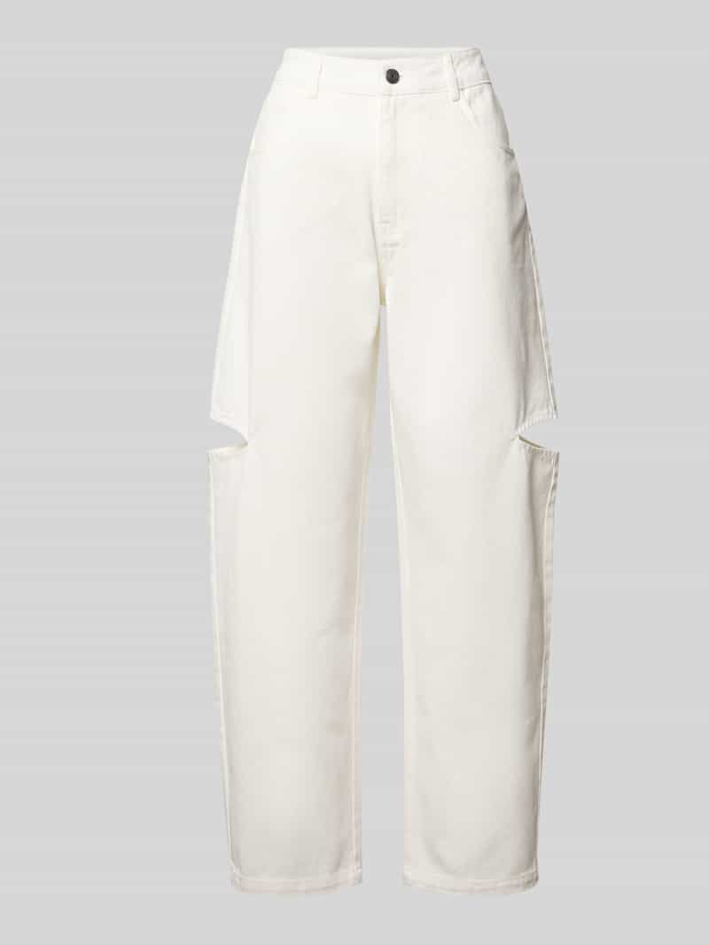 Barrel jeans met zijwaartse cut-outs