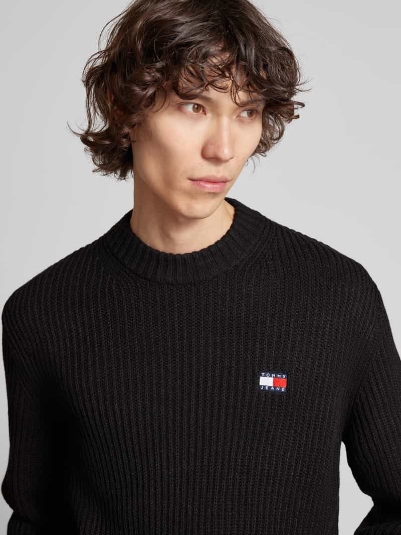 Tommy Jeans Gebreide pullover met labelpatch