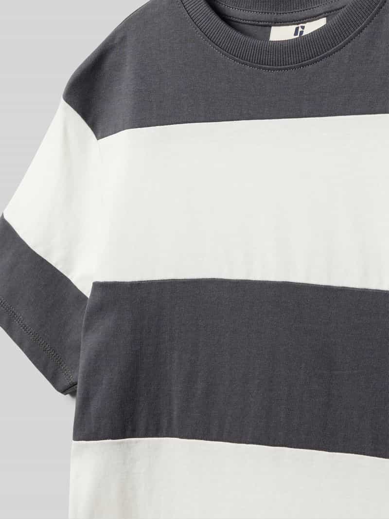 Garcia T-shirt met geribde ronde hals