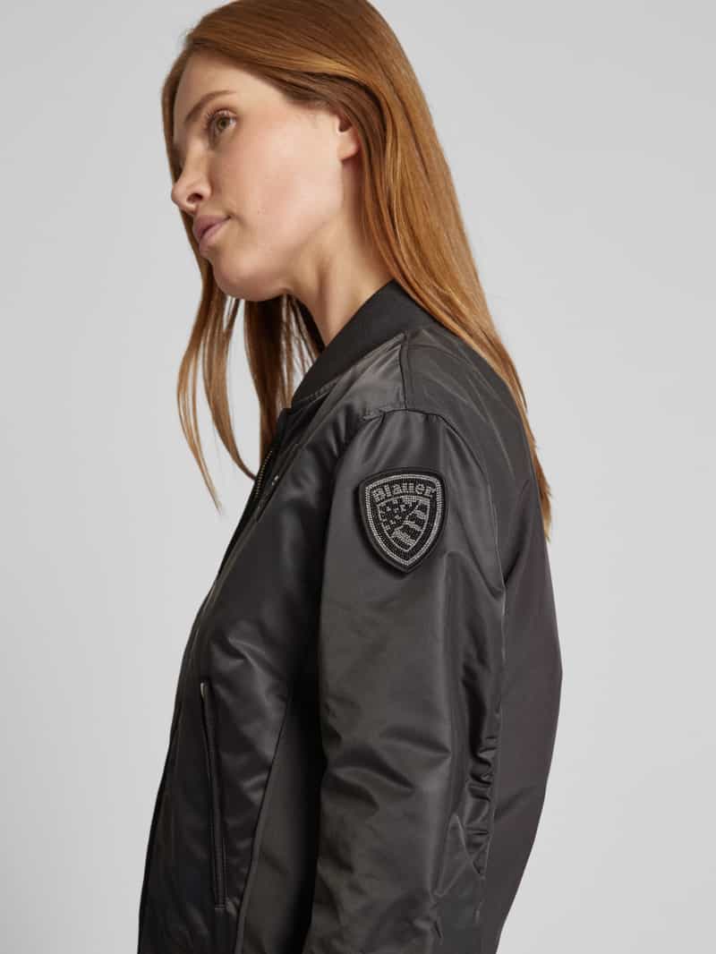 Blauer Usa Bomberjack met ritszakken model 'LAURIE'
