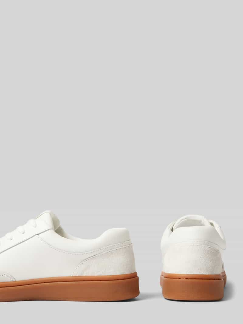 Lauren Ralph Lauren Leren sneakers met labeldetails