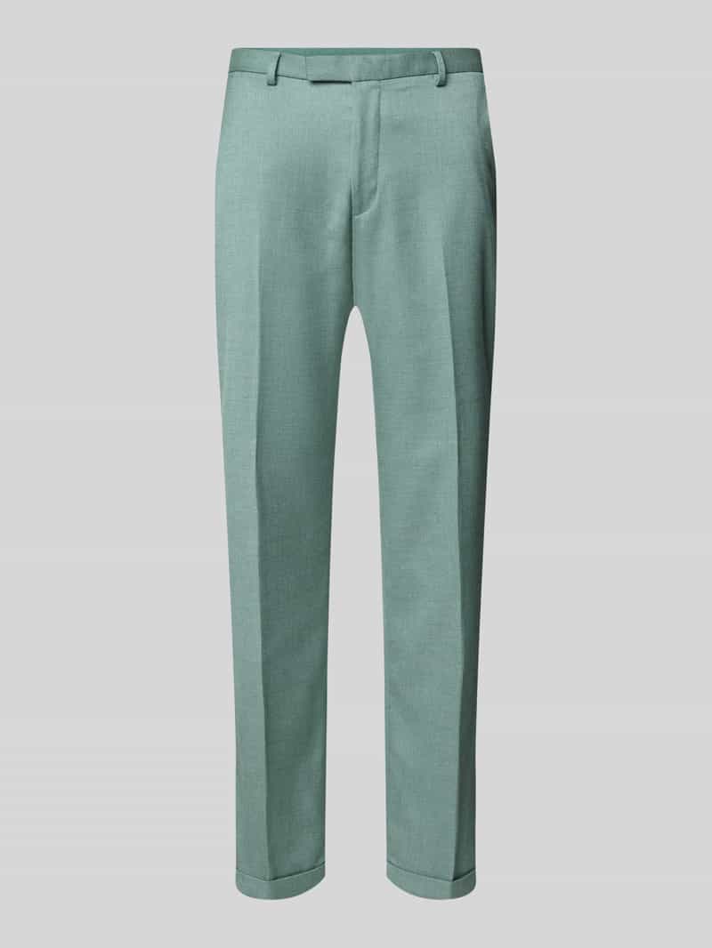 Slim fit pantalon met linnen