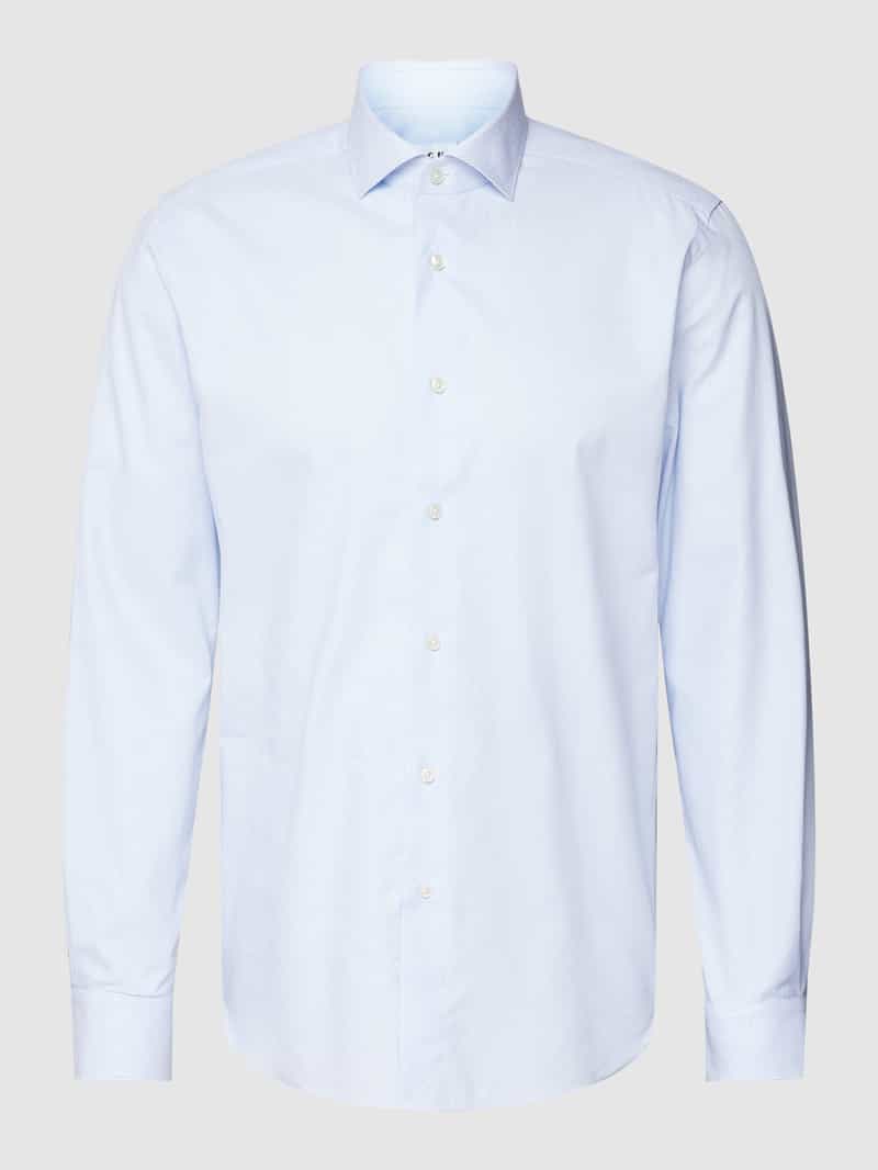 Regular fit zakelijk overhemd met effen structuur XACUS