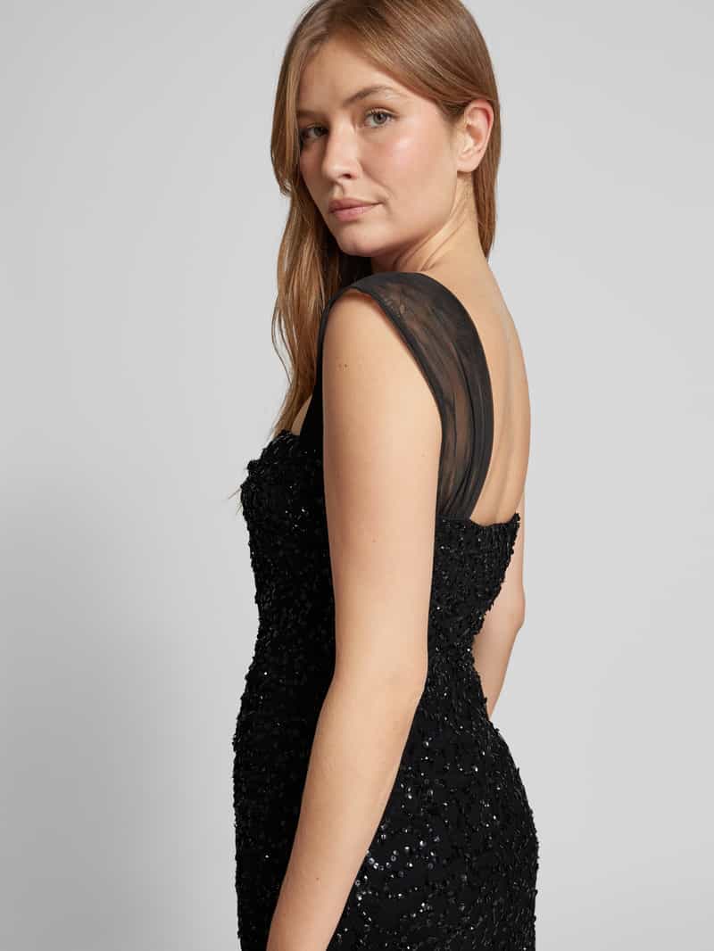 Lace & Beads Avondjurk met vierkante hals