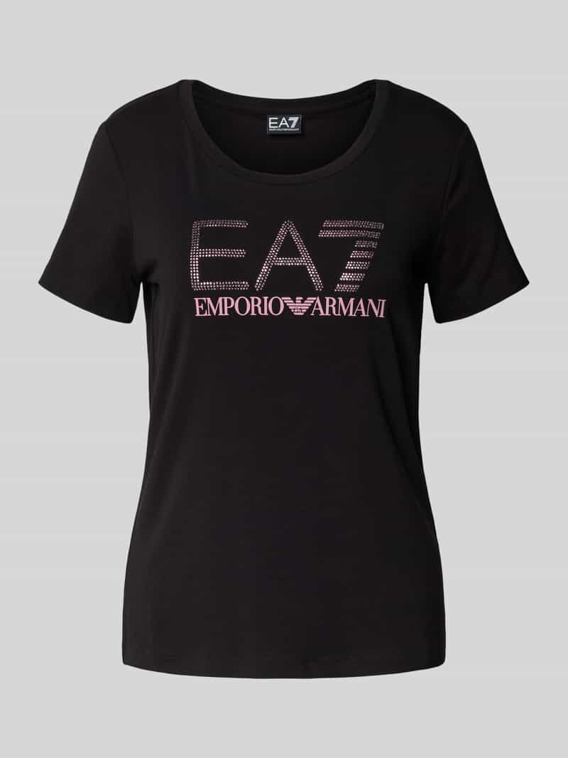EA7 Emporio Armani T-shirt met labeldetail
