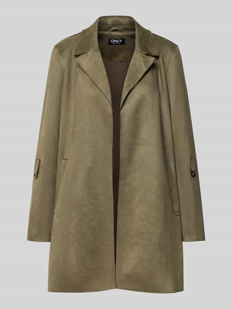 Only Regular fit lange jas met suèdelook model 'JOLINE'
