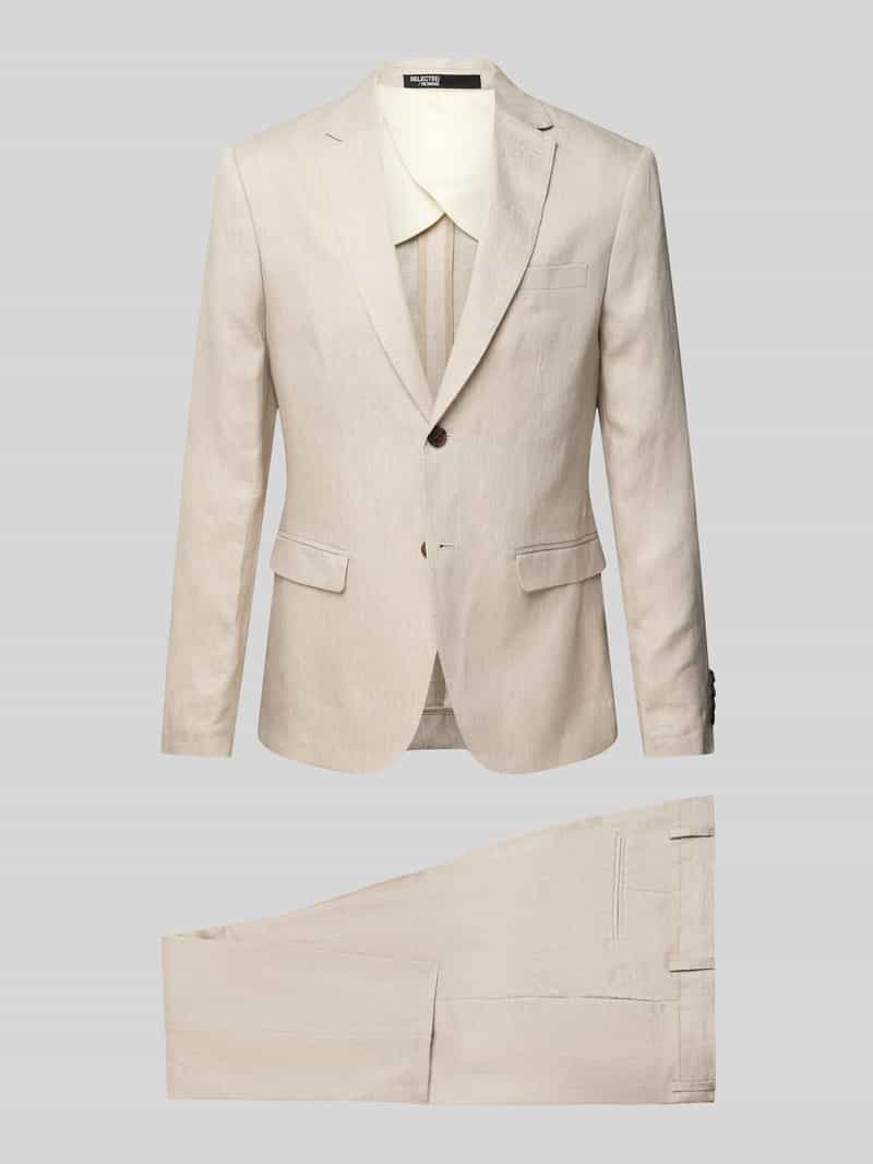 Selected Homme Slim fit pak met fijn structuurmotief model 'Lino'