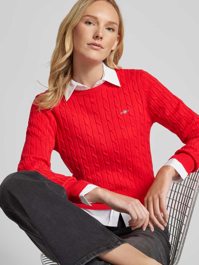 Gant Gebreide pullover met ribboorden