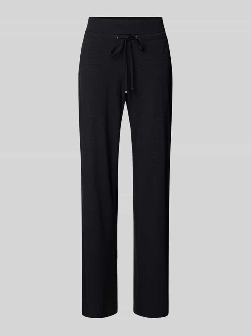 RAFFAELLO ROSSI Straight fit stoffen broek met structuurmotief model 'CANDICE'