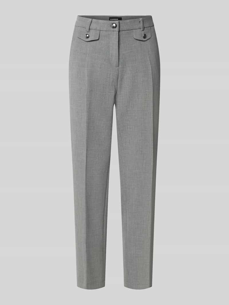 Smalle broek met viscose-katoen-aandeel model 'KRYSTAL'