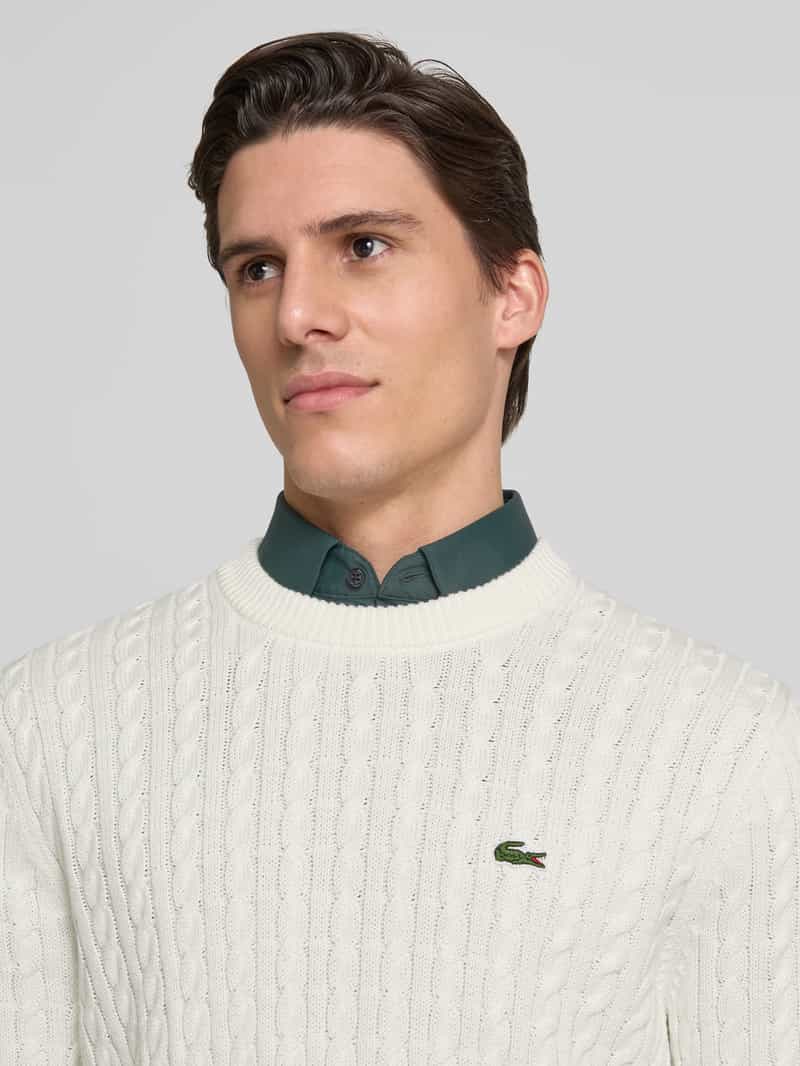 Lacoste Gebreide pullover met labeldetail