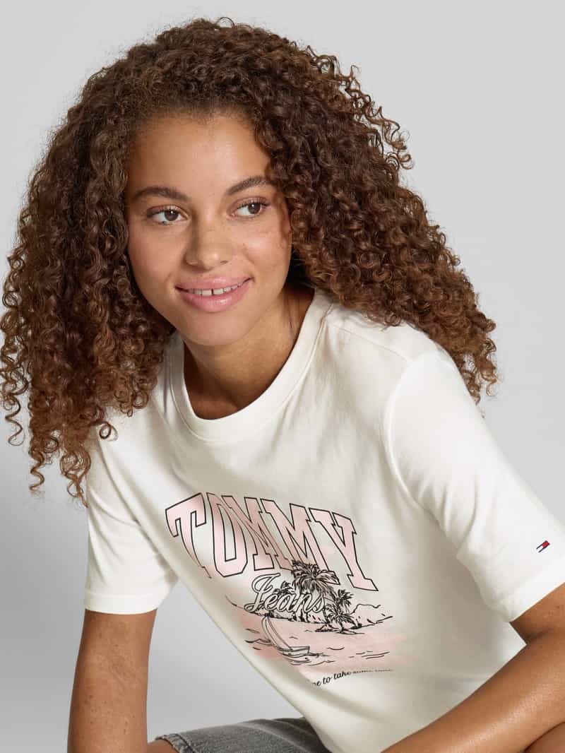 Tommy Jeans Regular fit T-shirt van puur katoen