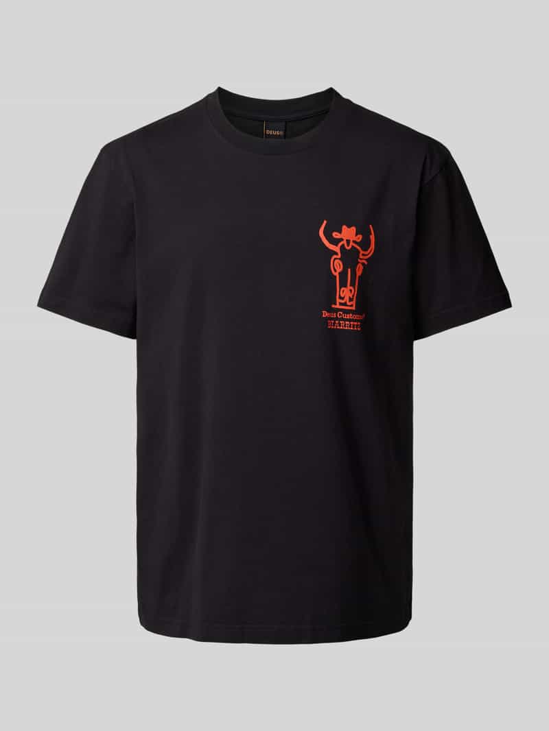 DEUS EX MACHINA T-shirt met labelprint model 'Showdown'