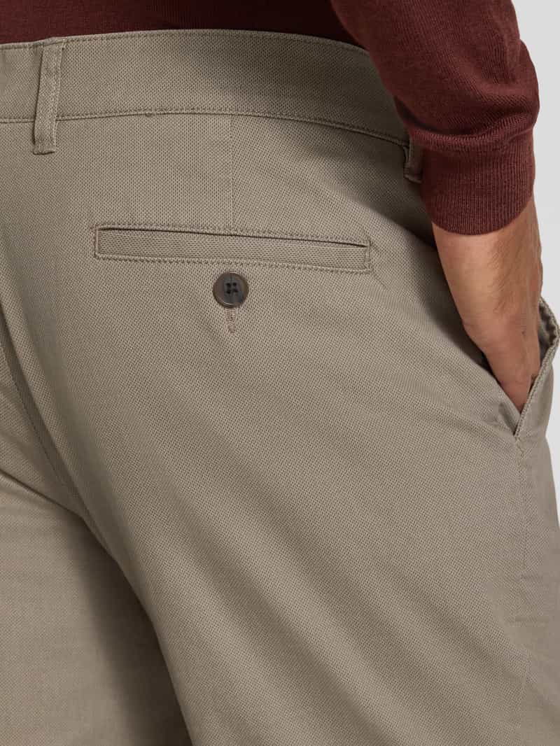 Christian Berg Men Straight fit stoffen broek met Franse steekzakken