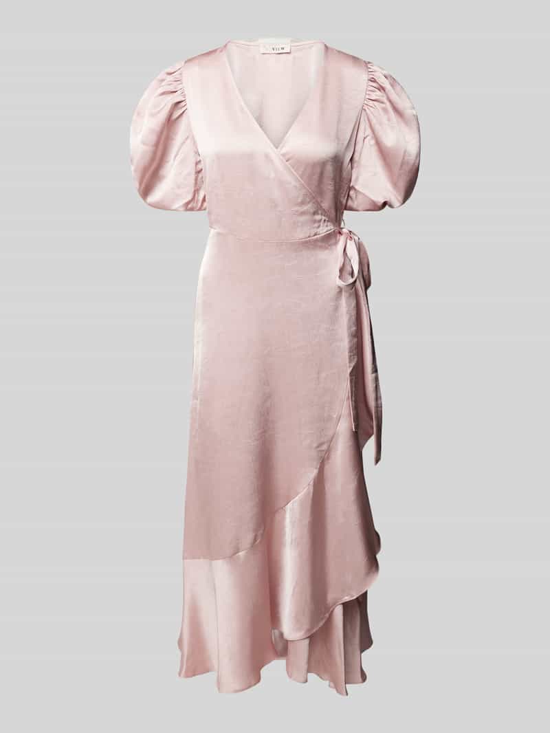 A-view Maxi-jurk met pofmouwen model 'Sinda'