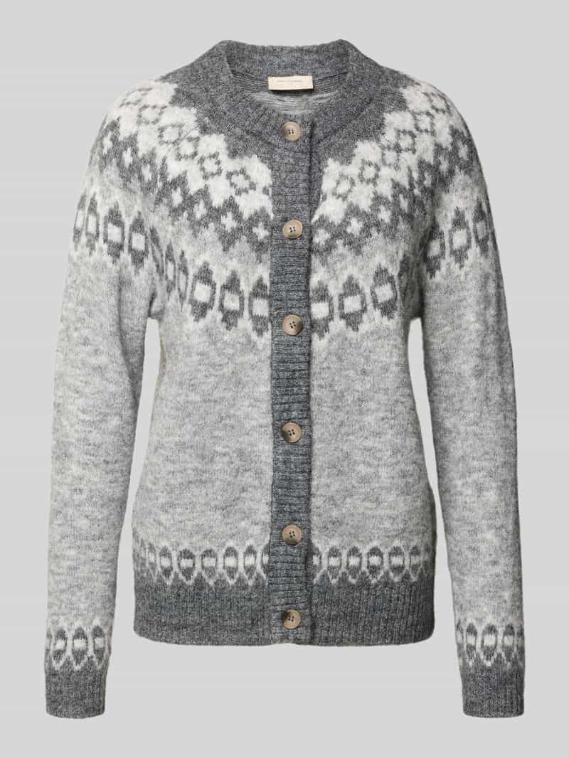 FREE QUENT Gebreid jack met ronde hals model 'Novala'
