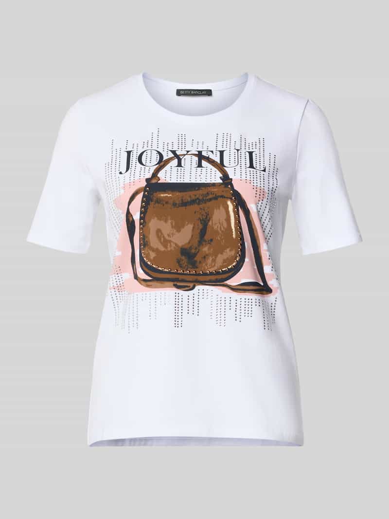 Betty Barclay Regular fit T-shirt met strass-steentjes model 'Juli'