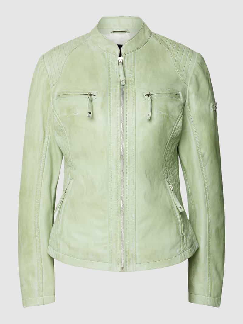 Leren jack met ritssluiting Cabrini