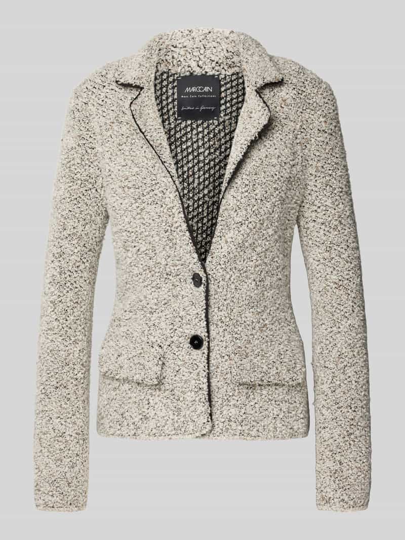Marc Cain Regular fit blazer met wol en alpaca